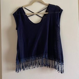 Partial see through t-shirt